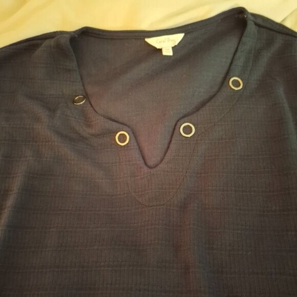 Coral Bay Women's Dark Blue Tunic Top - Picture 3 of 5